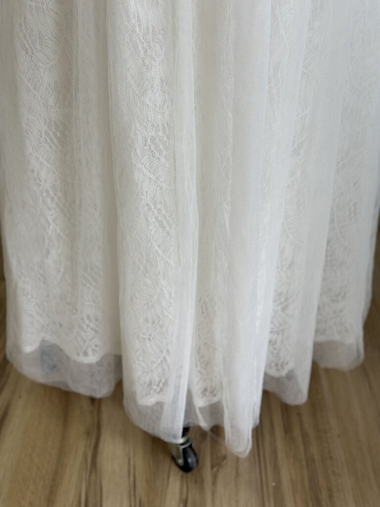 Lulus Ivory Tulle/Lace Strapless A-Line Bridal Gown XL