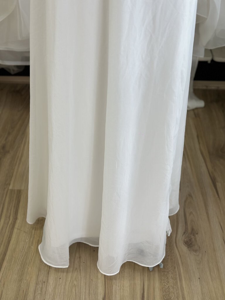 Lulus Ivory Chiffon Gown with Tie Straps XL