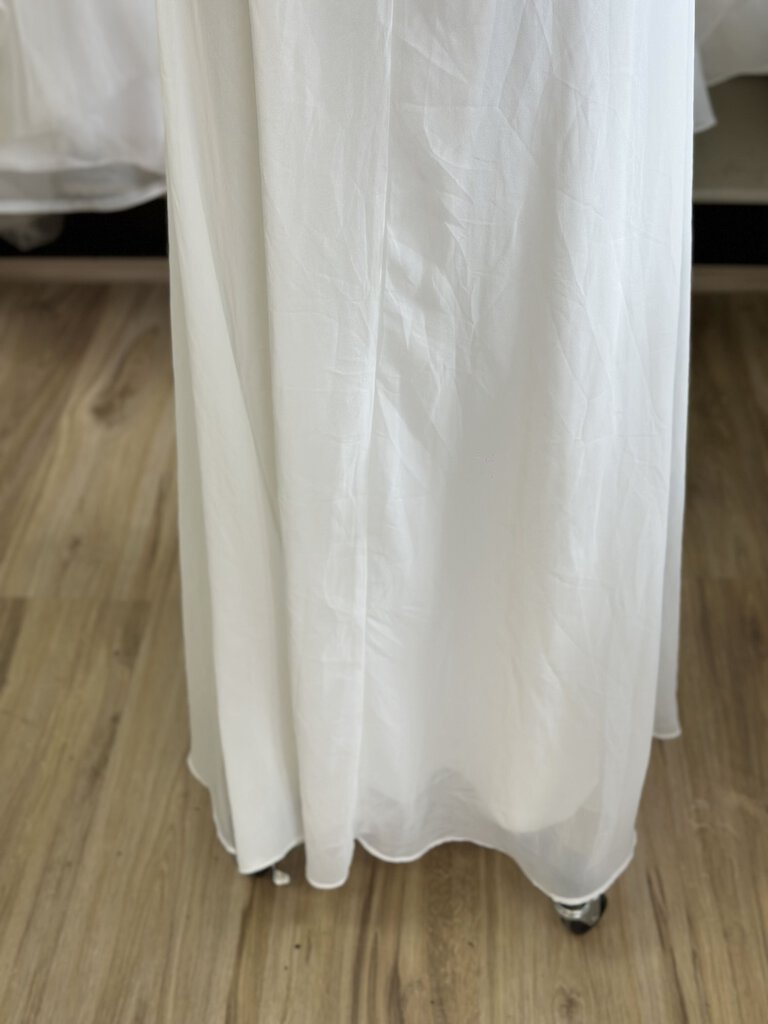 Lulus Ivory Chiffon Gown with Tie Straps XL