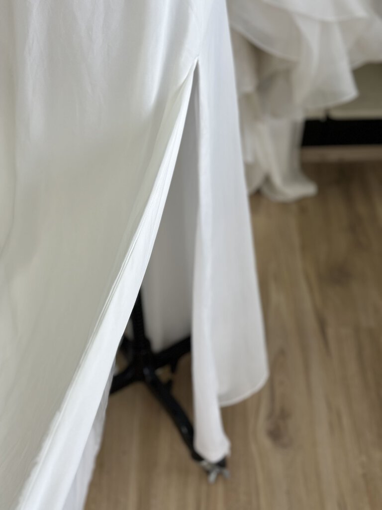 Lulus Ivory Chiffon Gown with Tie Straps XL