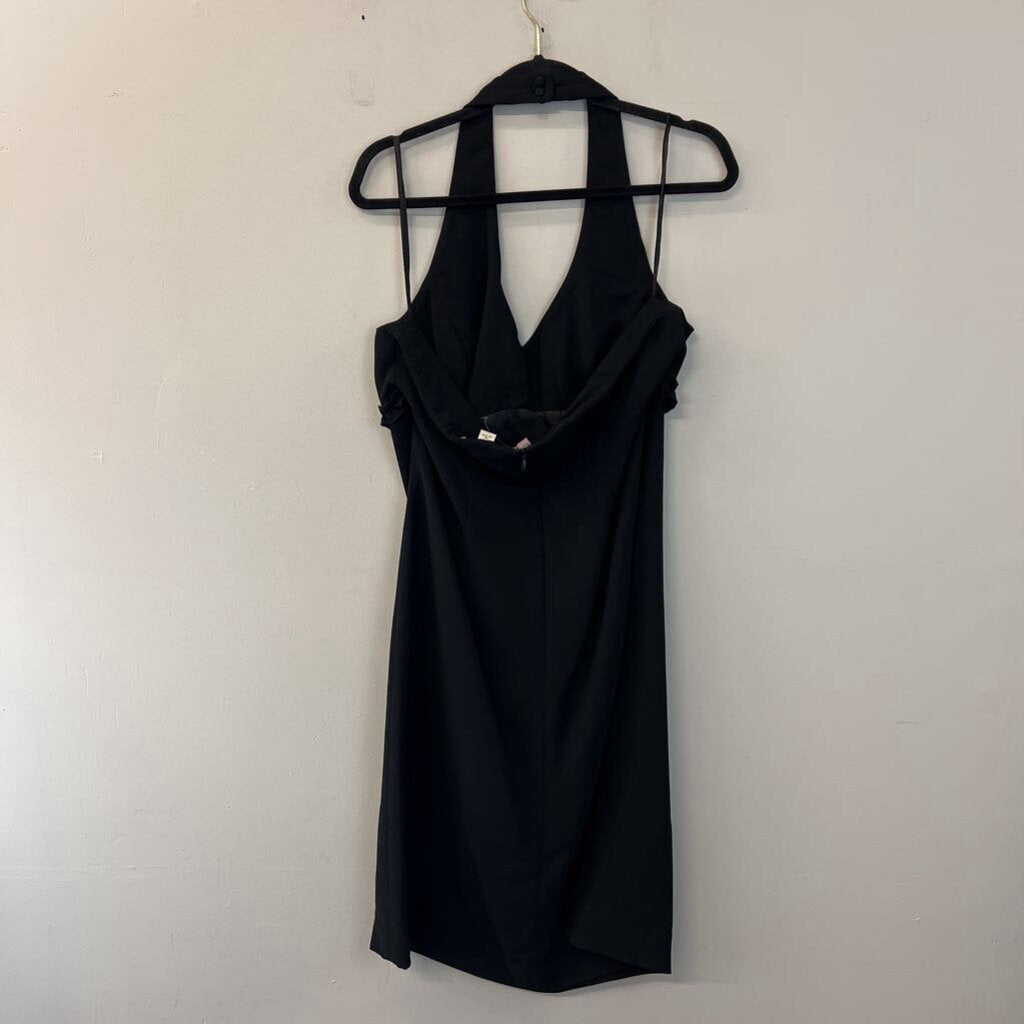 Amanda Smith Black Halter Neck Midi Dress 14