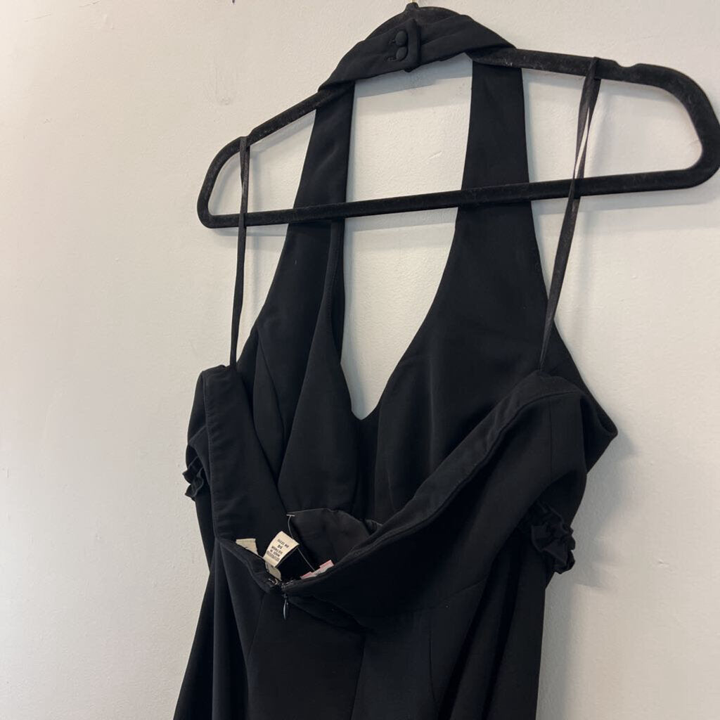 Amanda Smith Black Halter Neck Midi Dress 14