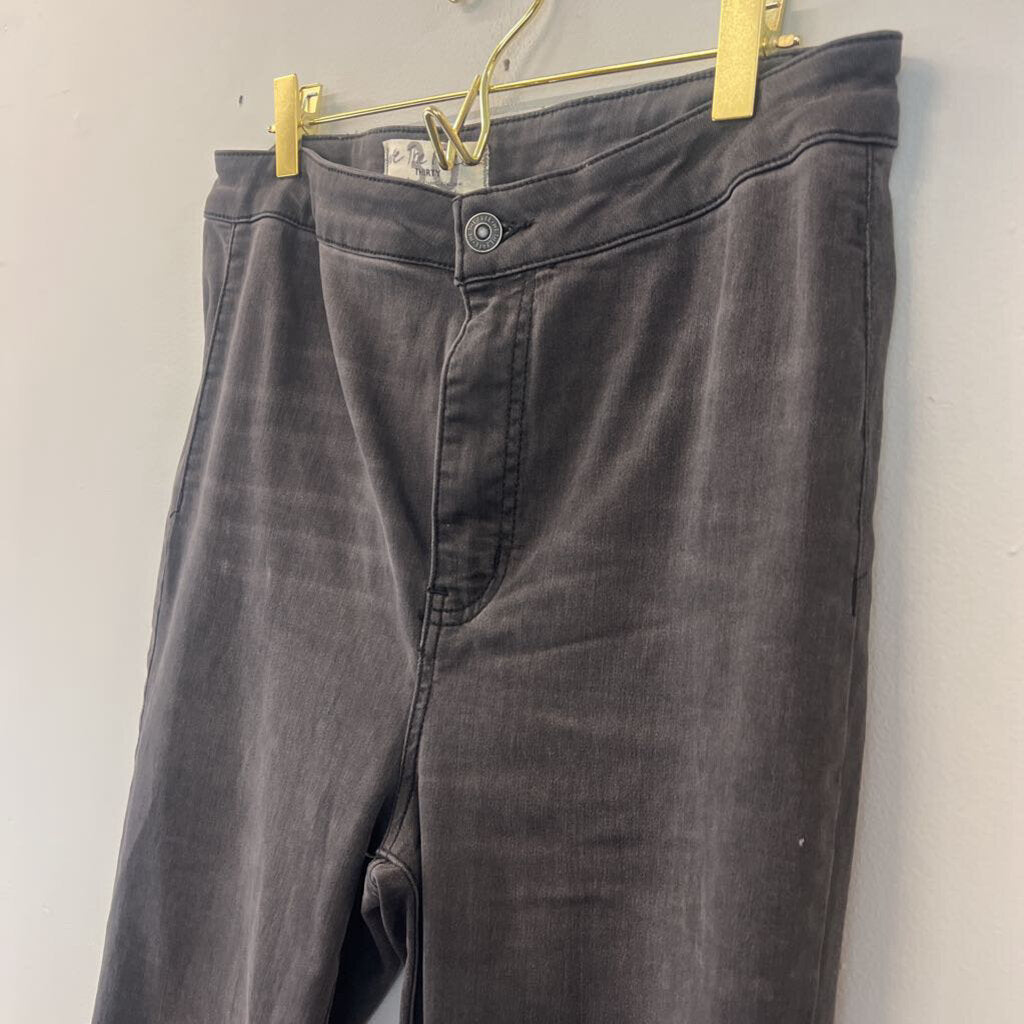 We The Free Black Denim Flare Leg Pants 30