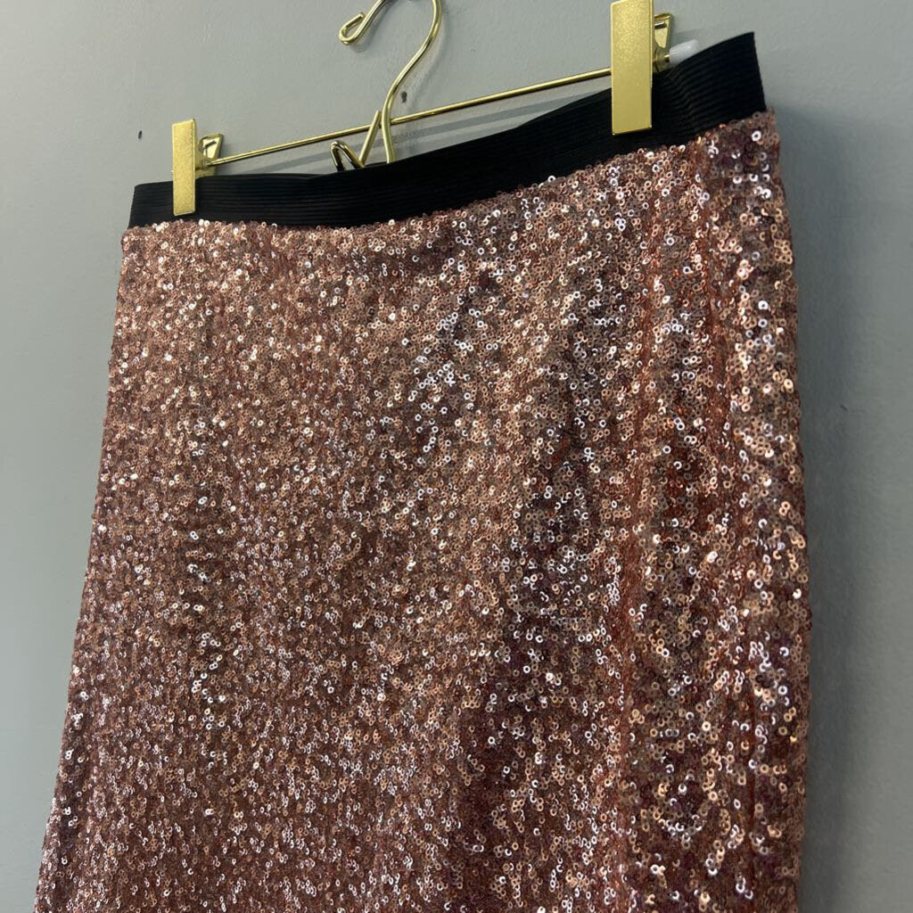 The Limited Rose Gold Sequin Skirt Medium