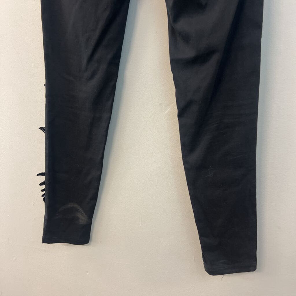 Pretty Angel Black Lace Side Skinny Leg Pull On Pants Large