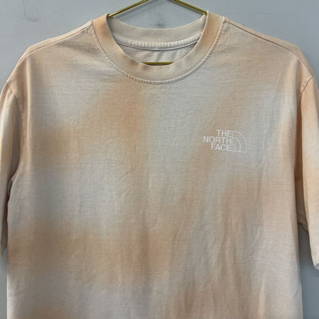 The North Face Orange/ Yellow Short Sleeve Logo Tee Small