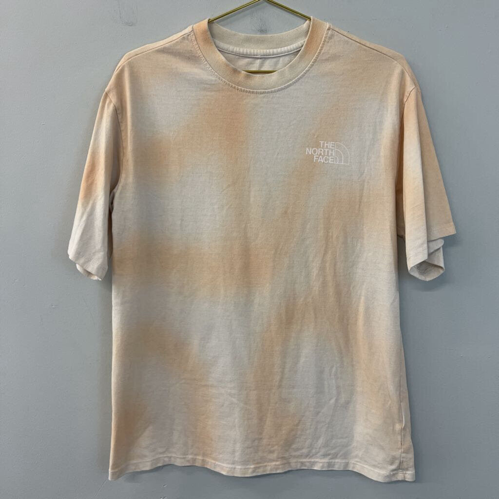 The North Face Orange/ Yellow Short Sleeve Logo Tee Small