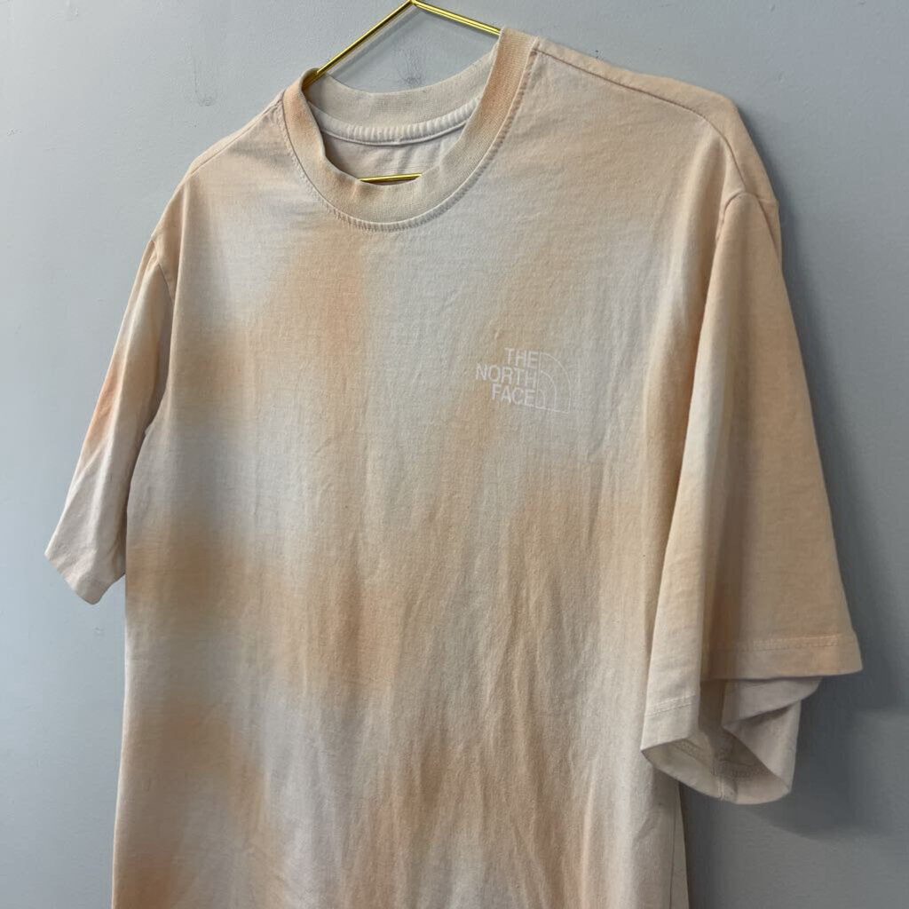 The North Face Orange/ Yellow Short Sleeve Logo Tee Small