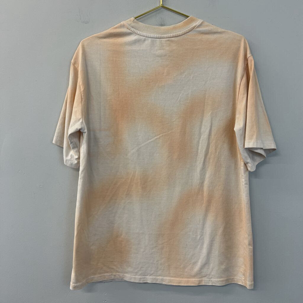 The North Face Orange/ Yellow Short Sleeve Logo Tee Small
