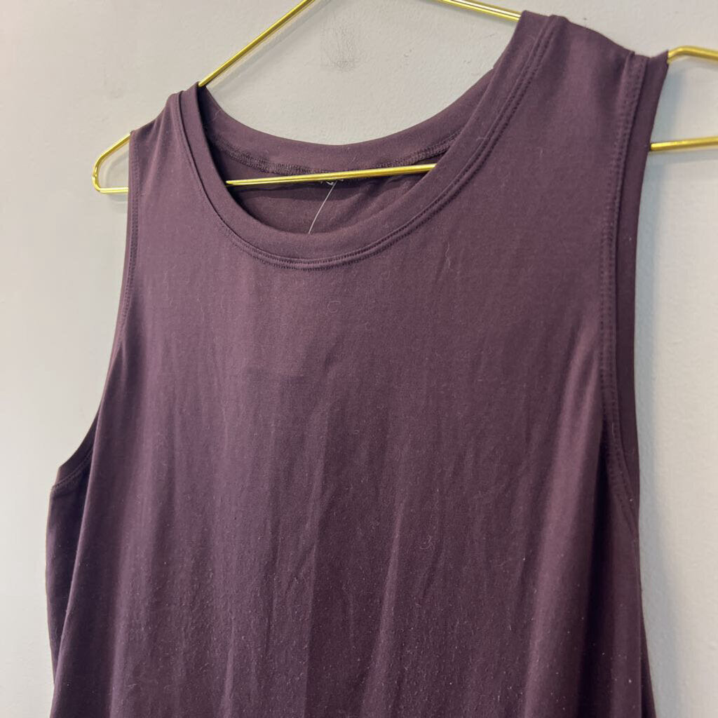 Purple Cutout Back Tank Top Medium