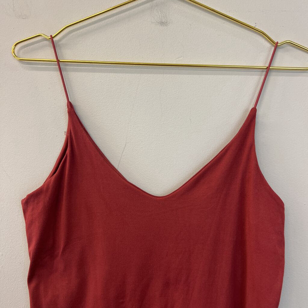 Gaze Red V Neck Bodysuit Medium