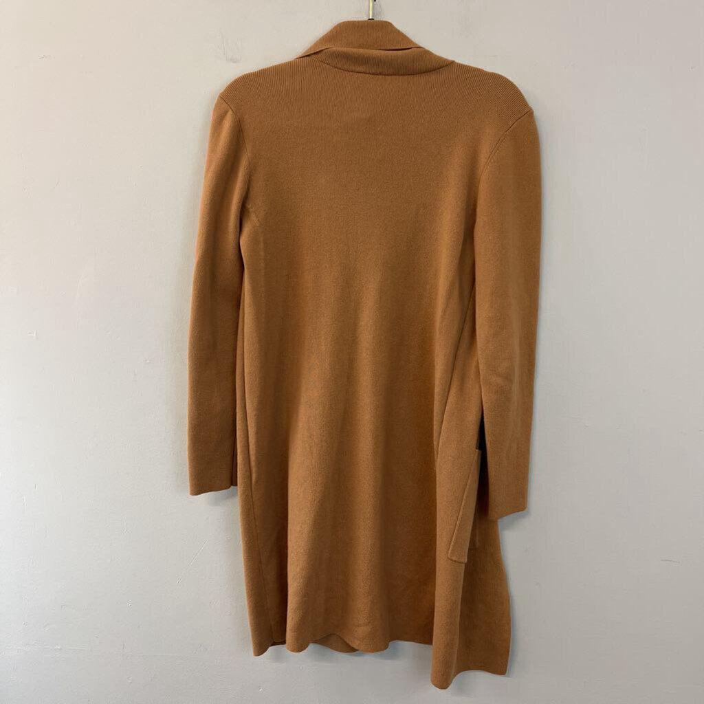 Loft Brown Knit Long Open Front Sweater Extra Small