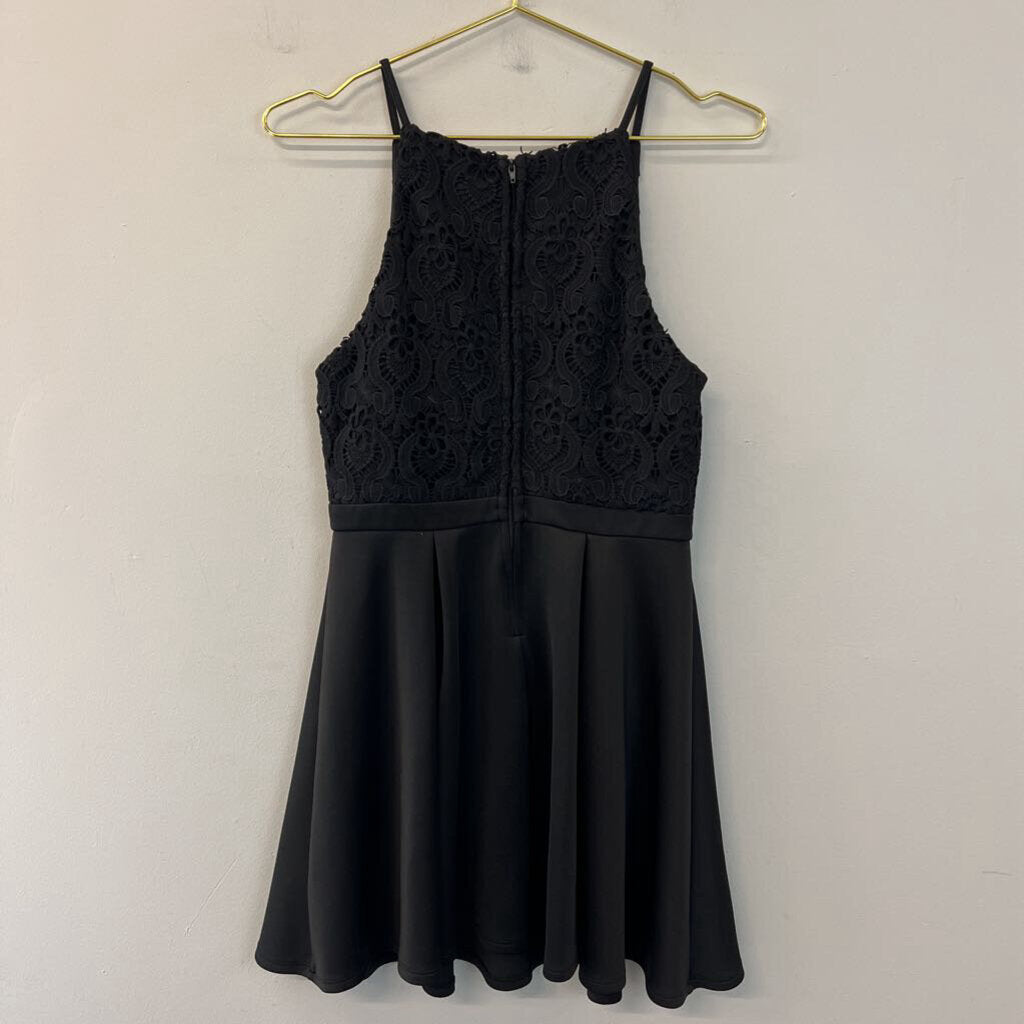 Ayla Lace Top Skater Dress Medium