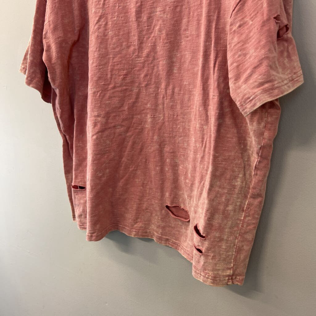 Oli and Hali Pink Lace Star Short Sleeve Top Extra Large