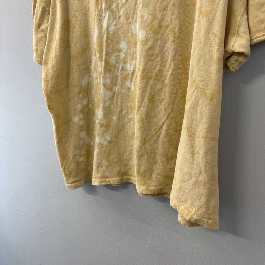 Jaded Gypsy Yellow Cross Short Sleeve Top One Size