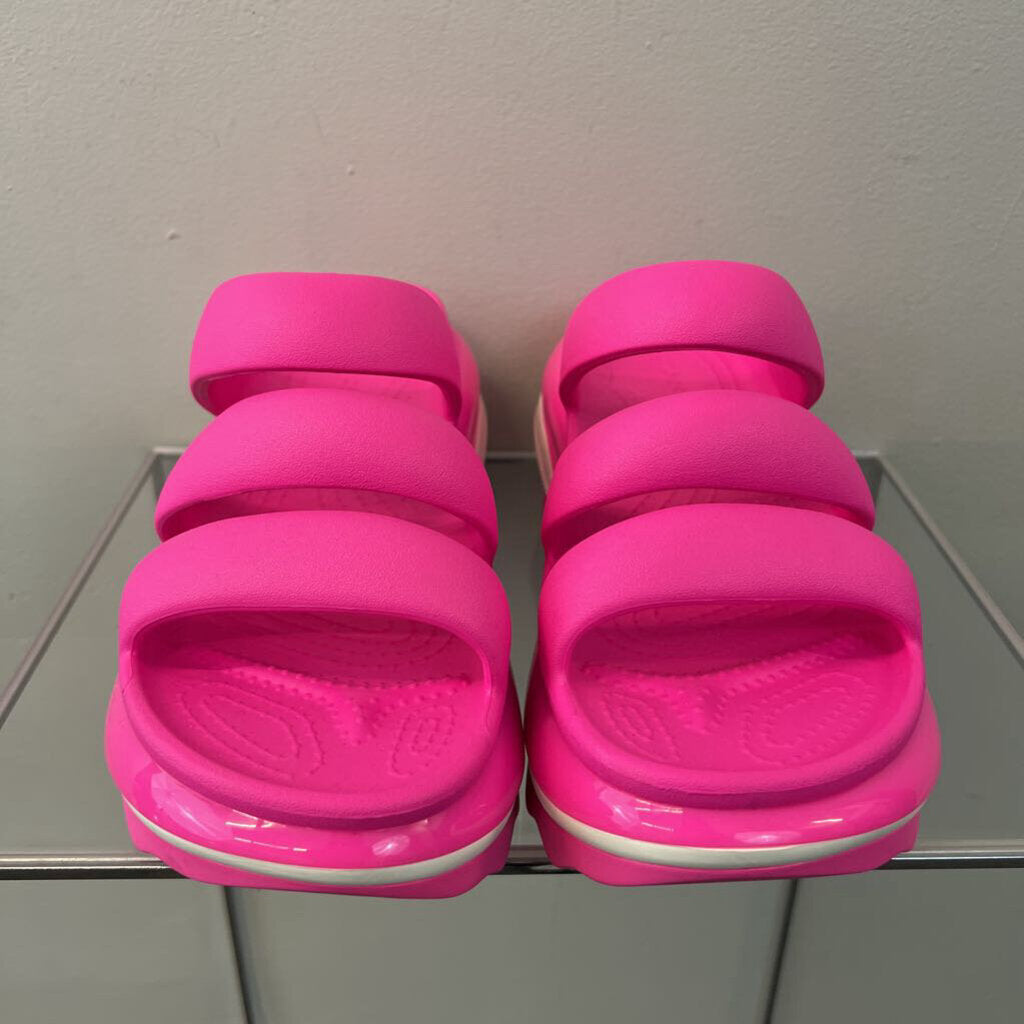 Crocs Pink Mega Crush Triple Strap Platform Sandals 11