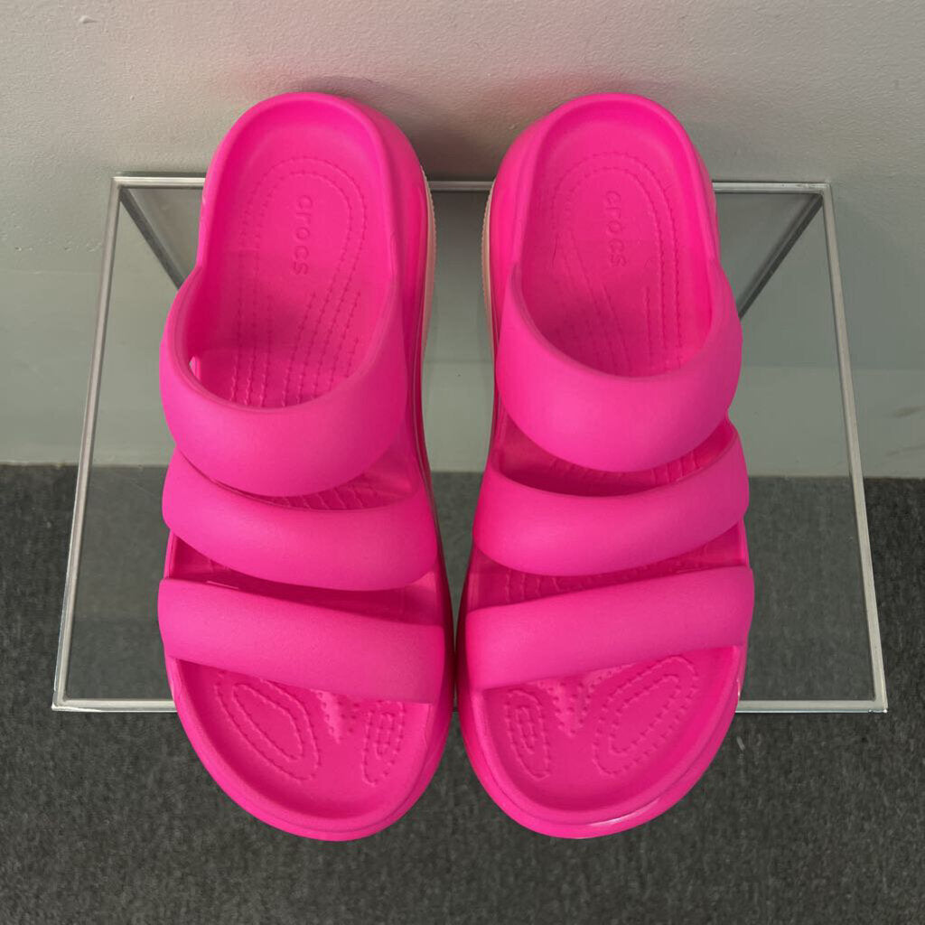 Crocs Pink Mega Crush Triple Strap Platform Sandals 11