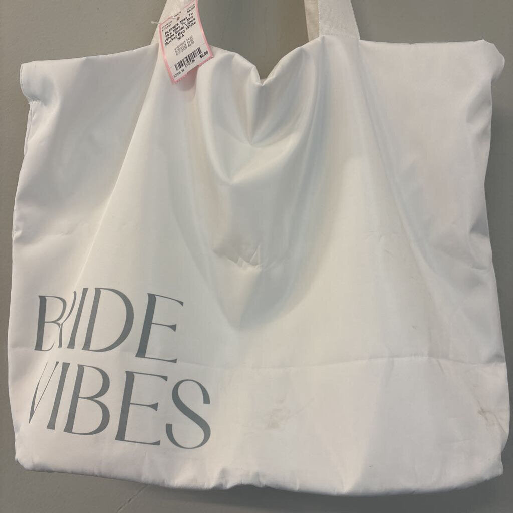 Miss To Mrs White Bride Vibes Bucket Bag