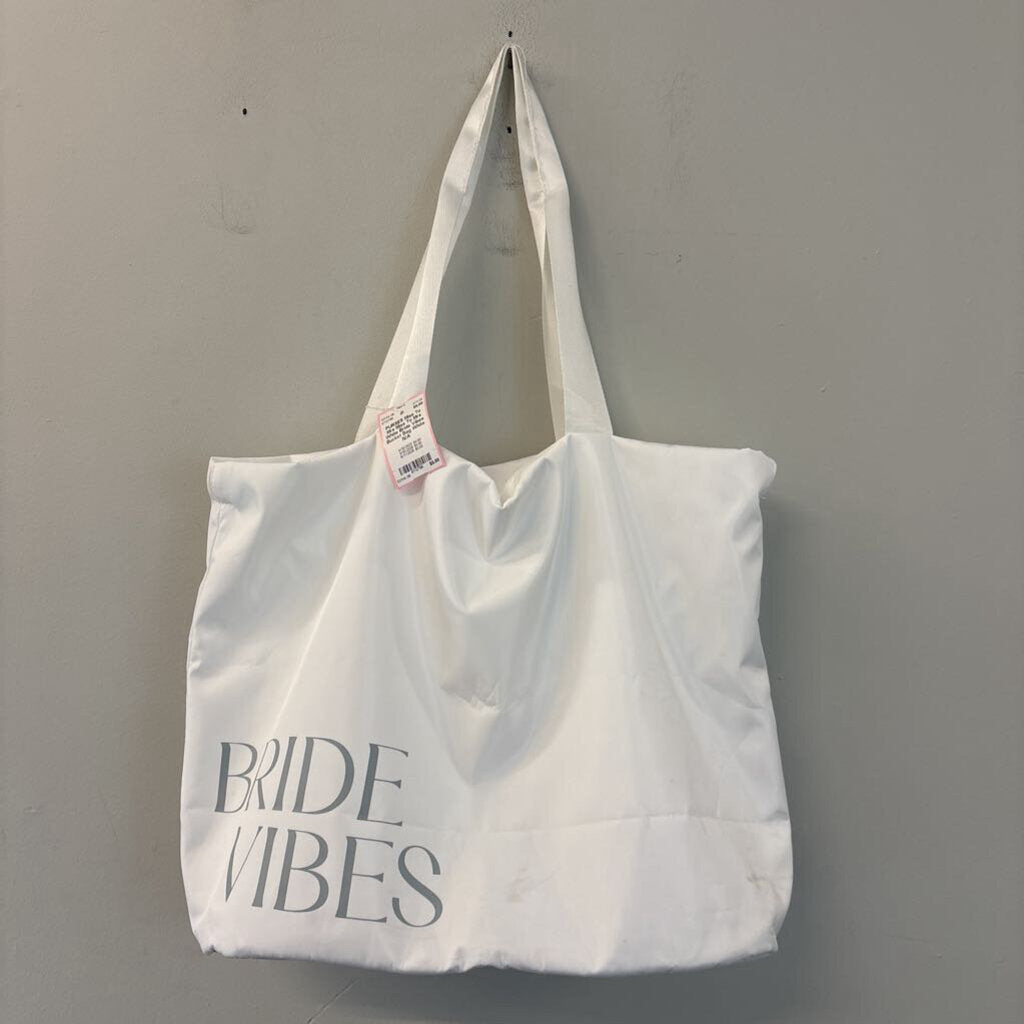 Miss To Mrs White Bride Vibes Bucket Bag