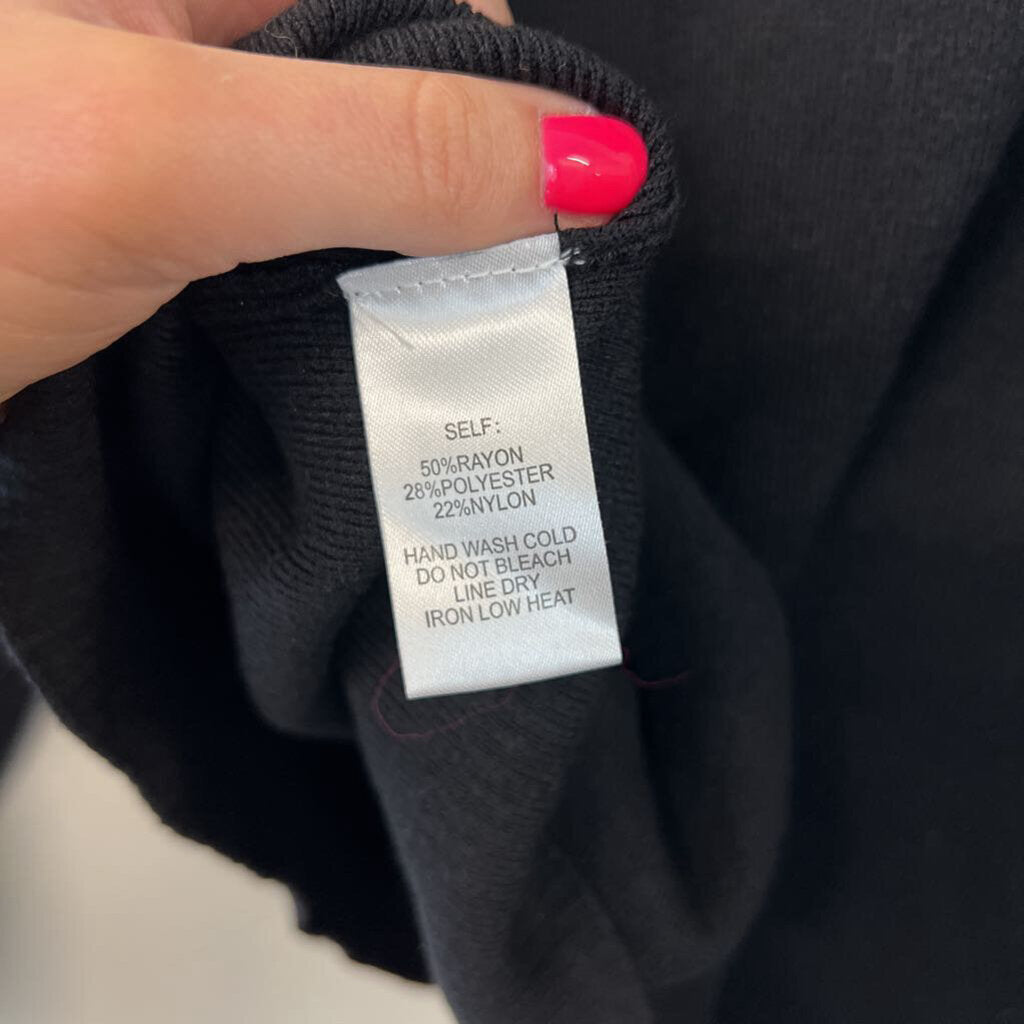 Vici Black Long Sleeve Mock Neck Sweater Top Medium