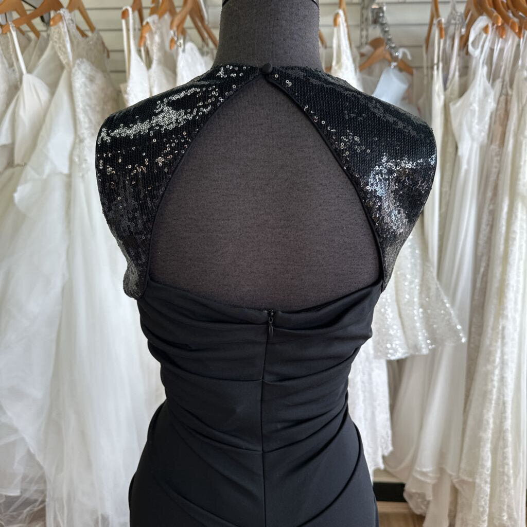 Calvin Klein Black Ruched Sequin 12