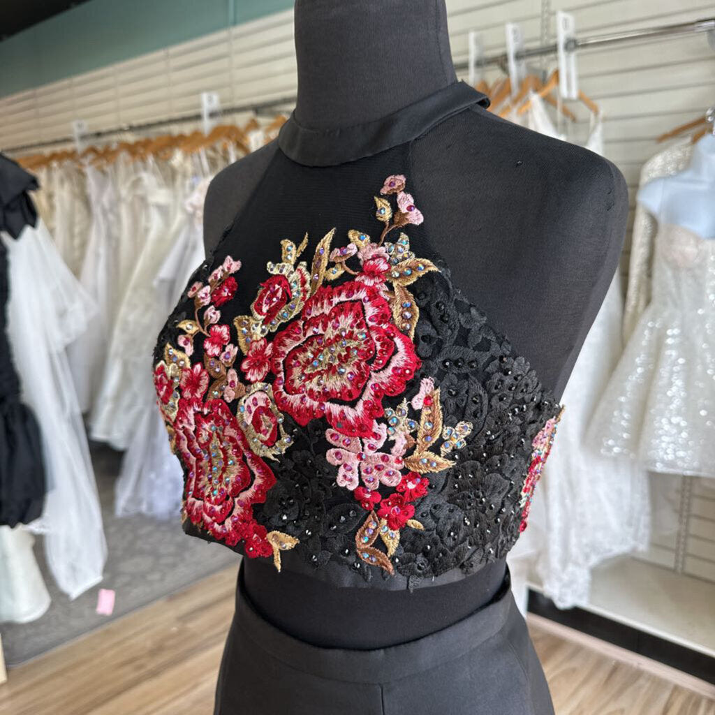 Camille Embroidered Top Two Piece Long Formal 2