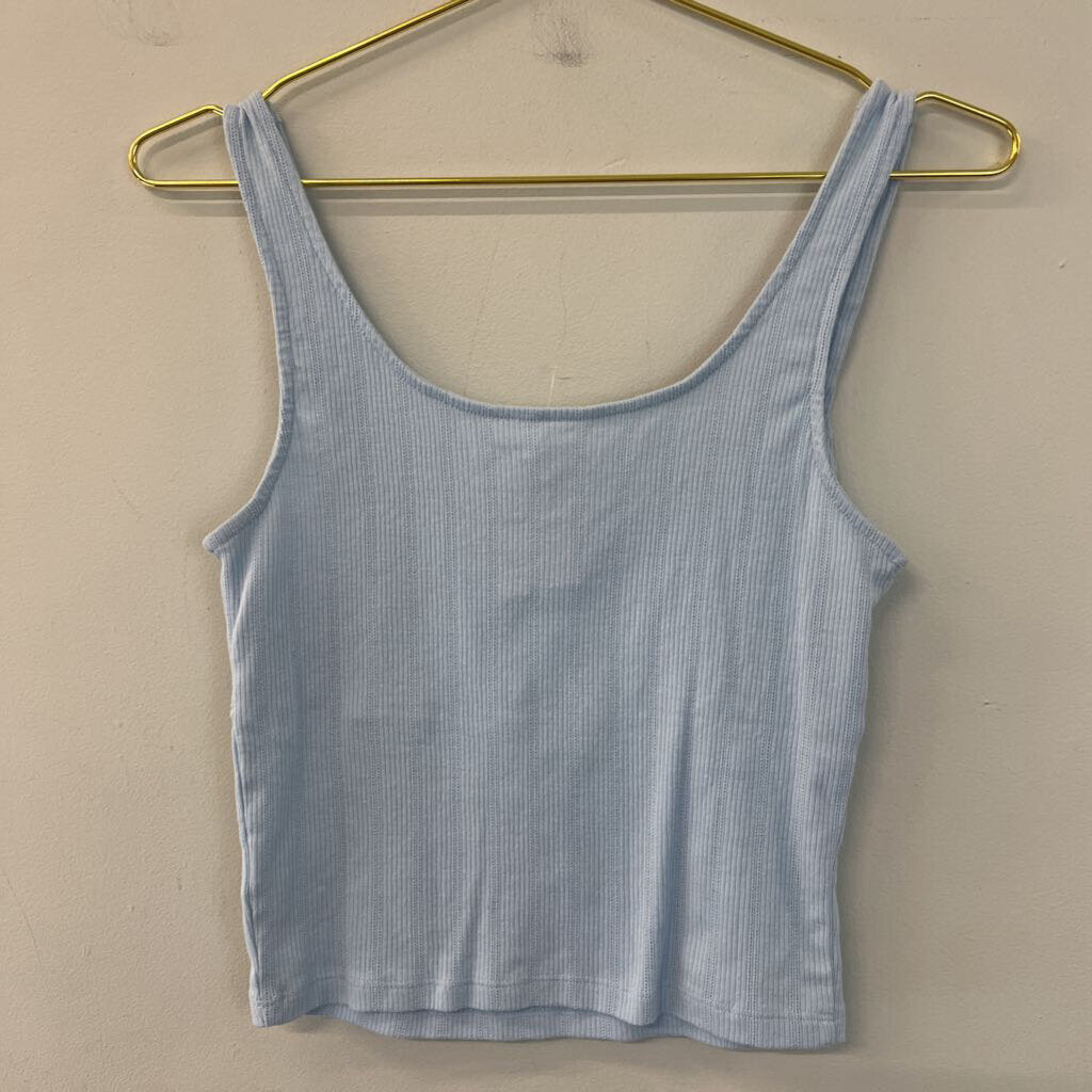 Aeropostale Blue Pleated Top Tank Top Medium