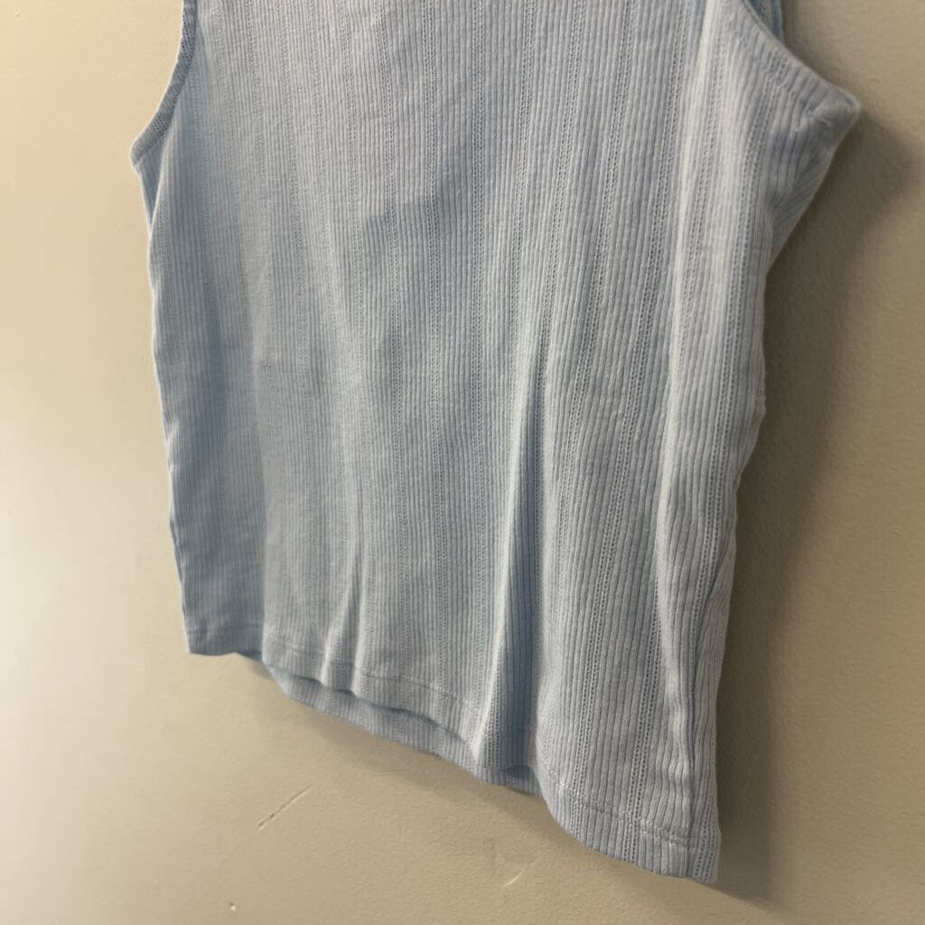 Aeropostale Blue Pleated Top Tank Top Medium