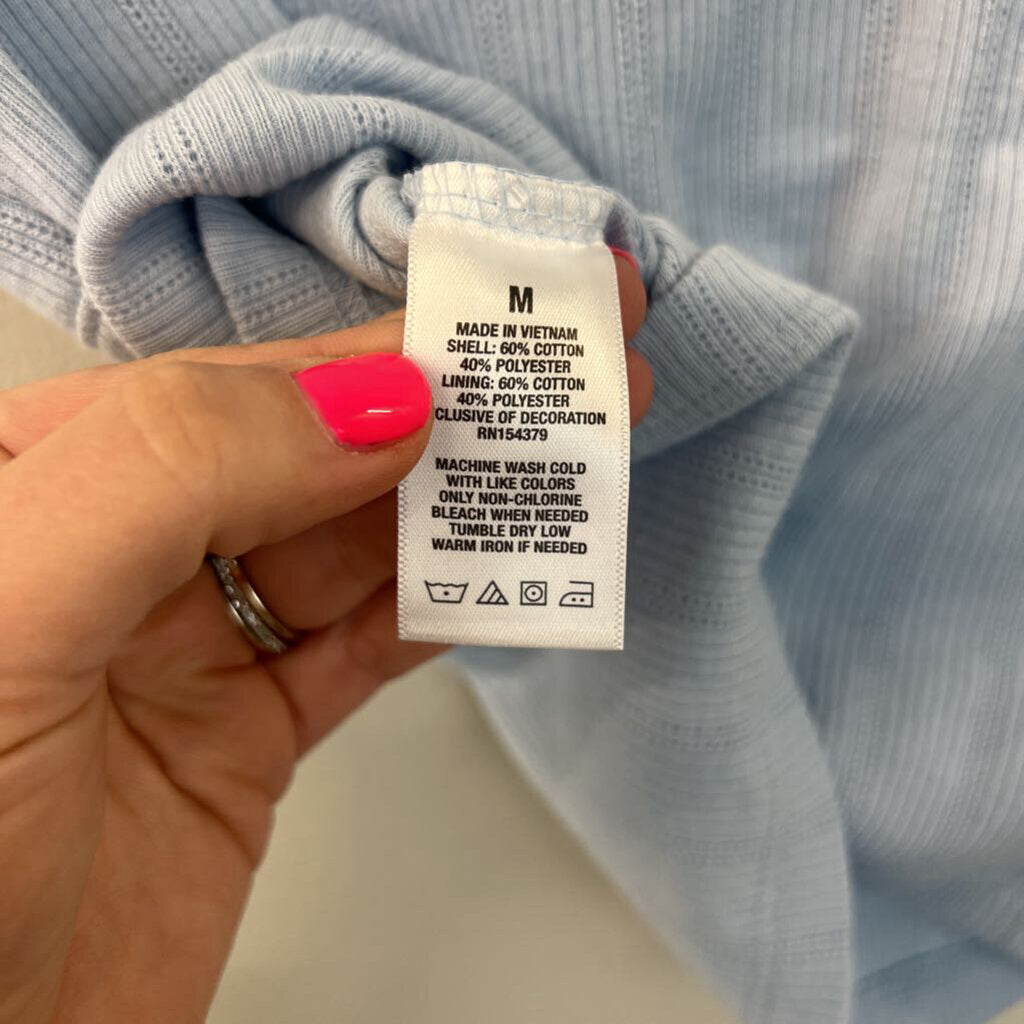 Aeropostale Blue Pleated Top Tank Top Medium