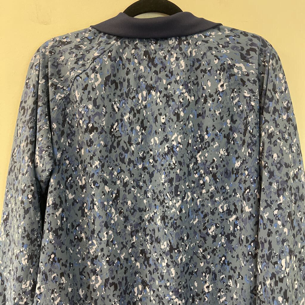 Athleta Blue Print Brooklyn Bomber Jacket Large