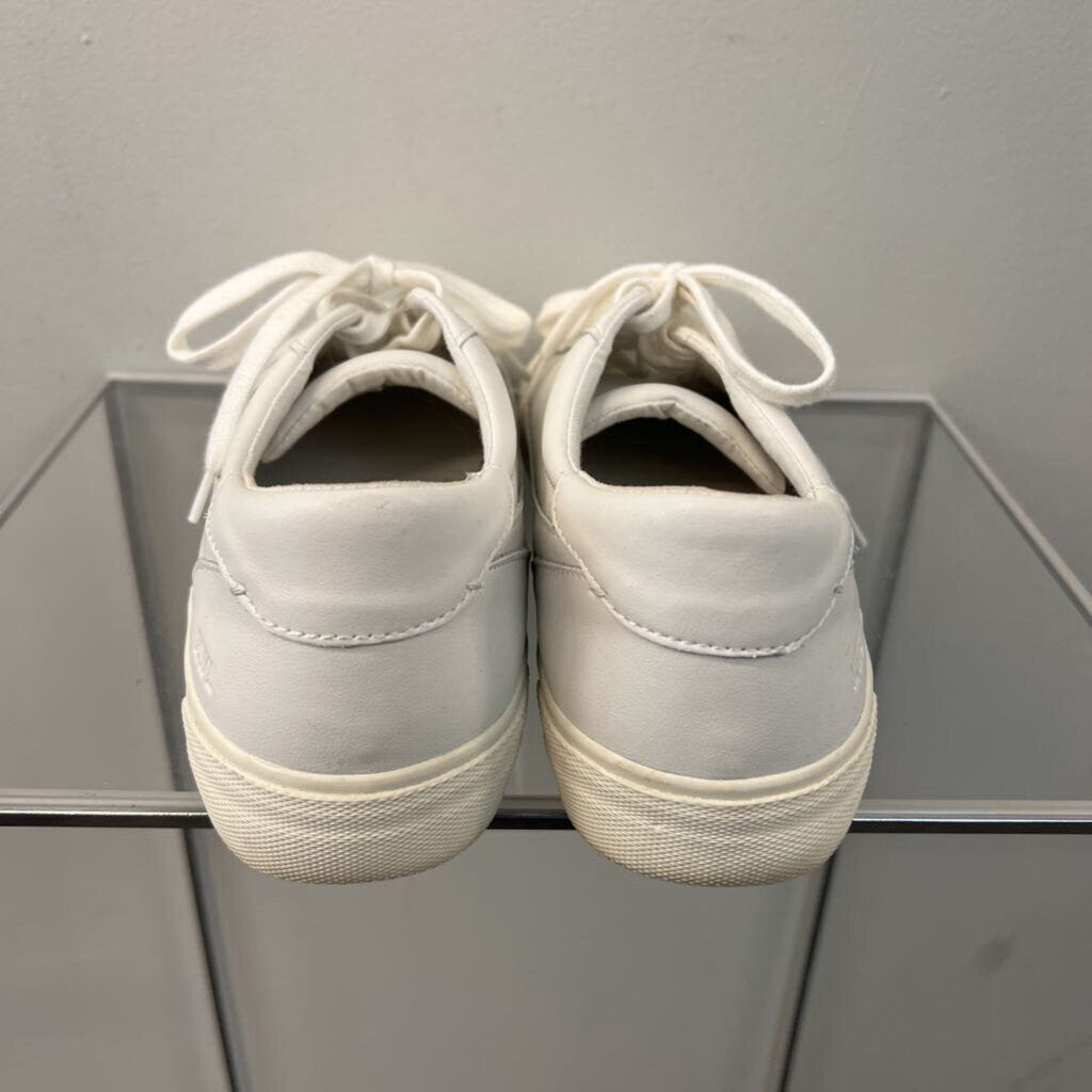 Madewell White Sidewalk Leather Low Top Sneakers 9