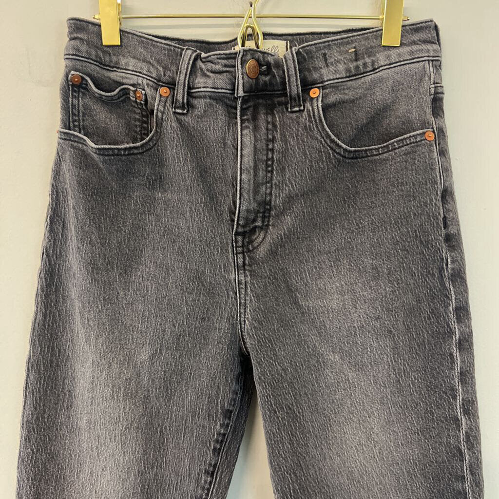 Madewell Grey Black 90s Straight Crop Denim Jeans 27