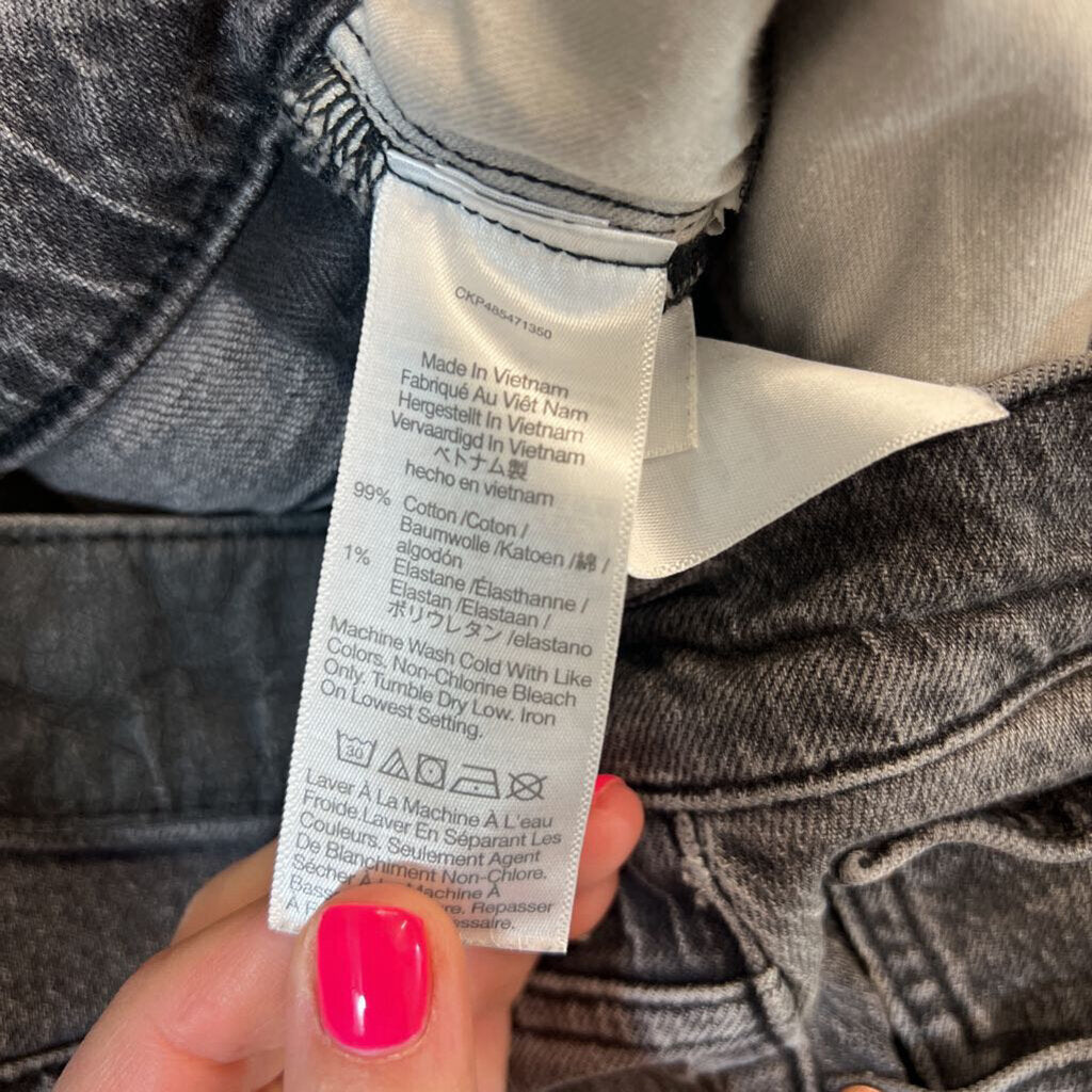Madewell Grey Black 90s Straight Crop Denim Jeans 27