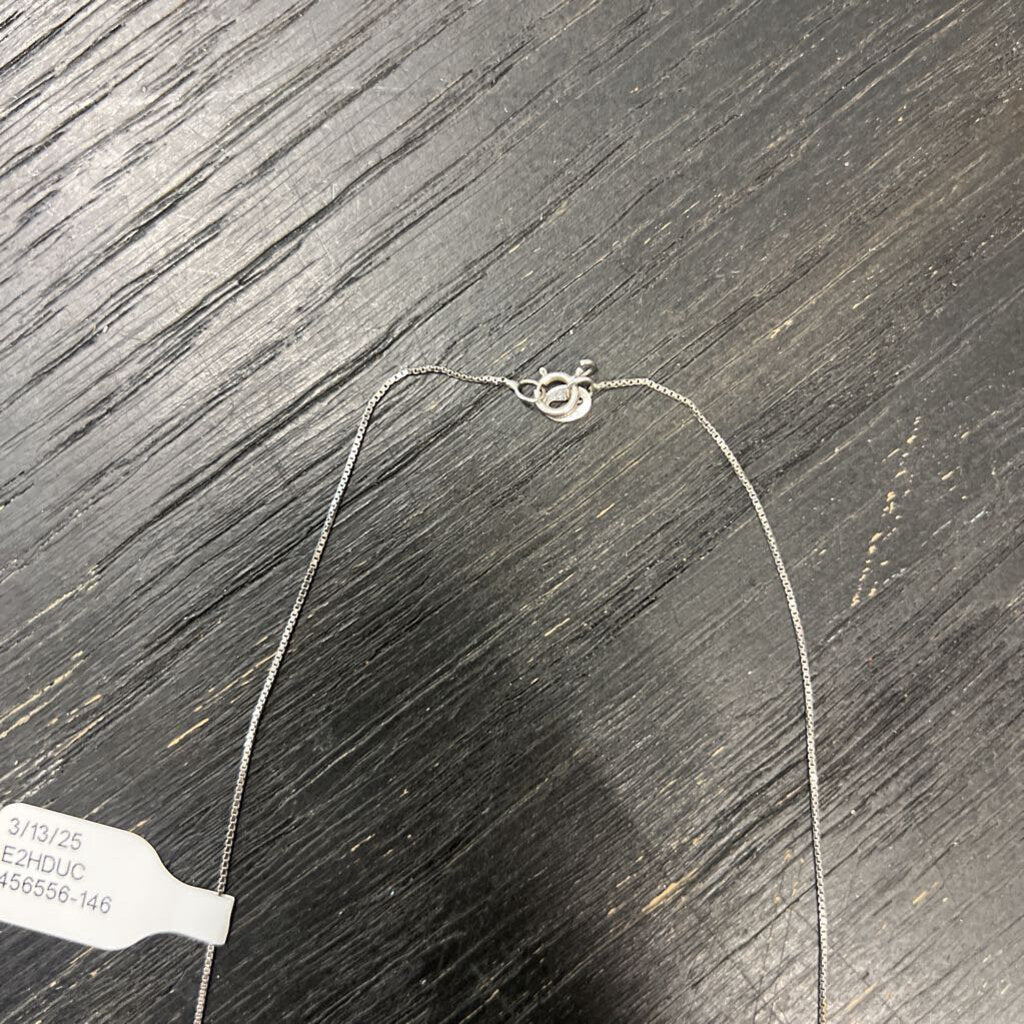 Silver/ Clear Teardrop Stone Necklace