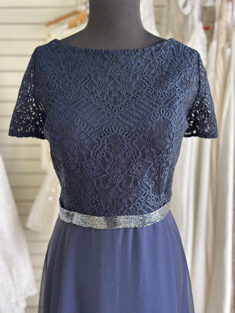 Jade by Jasmine Lace Top Belted Dress 12