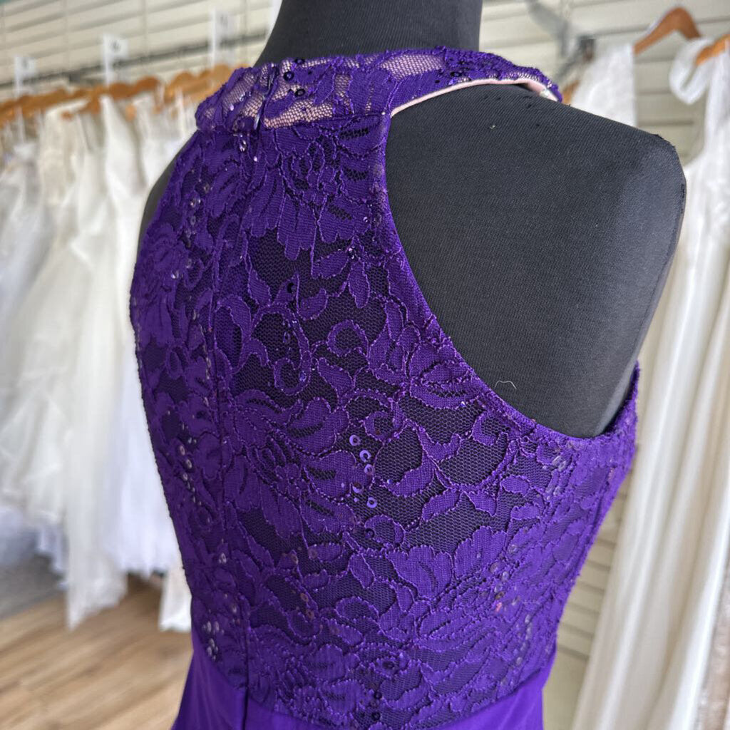Morgan & Co Lace Halter Long Dress Small