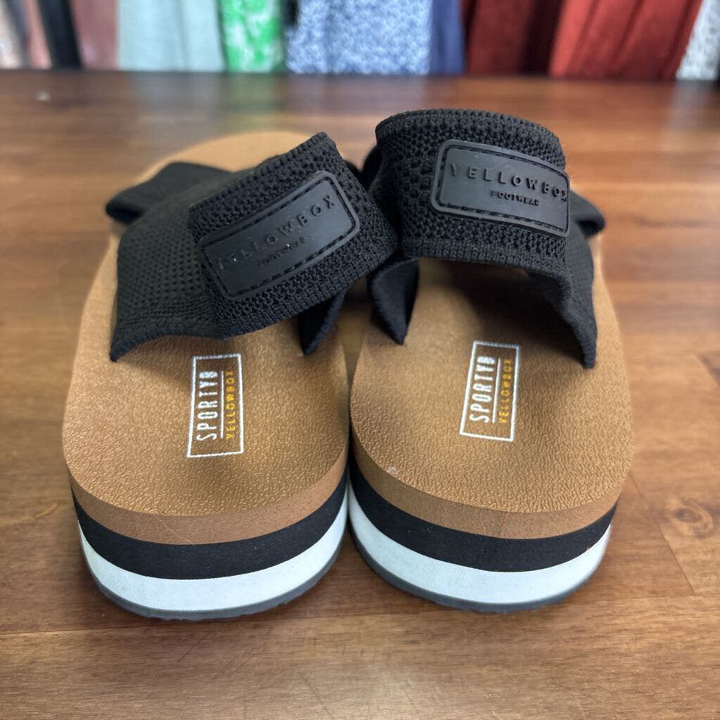 SportYB Miranda Black Platform Sandals 7.5