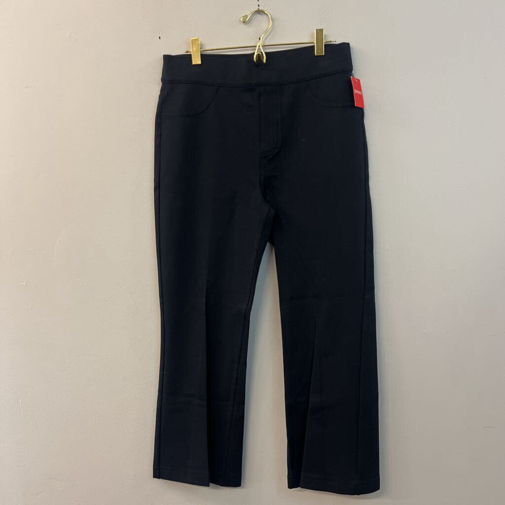 Spanx Black Cropped Flare Pants Large