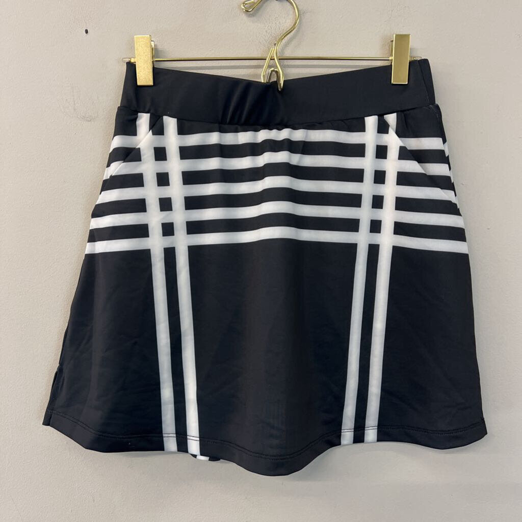 21 Grams Black/ White Print Athletic Skort Small