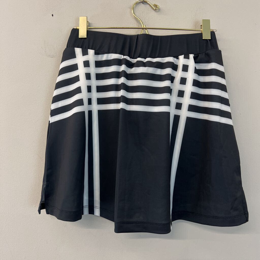 21 Grams Black/ White Print Athletic Skort Small