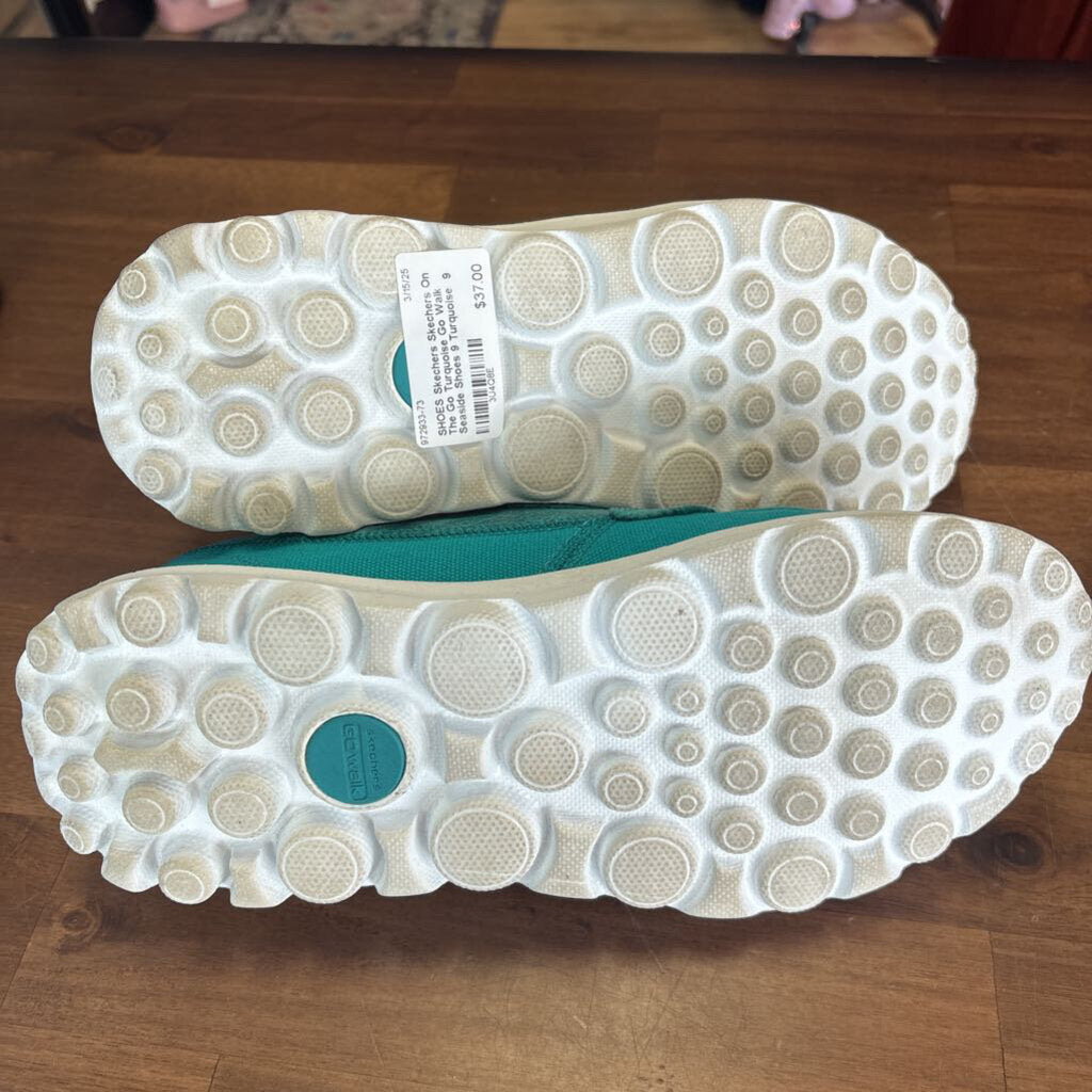Skechers On The Go Turquoise Go Walk Seaside Shoes 9