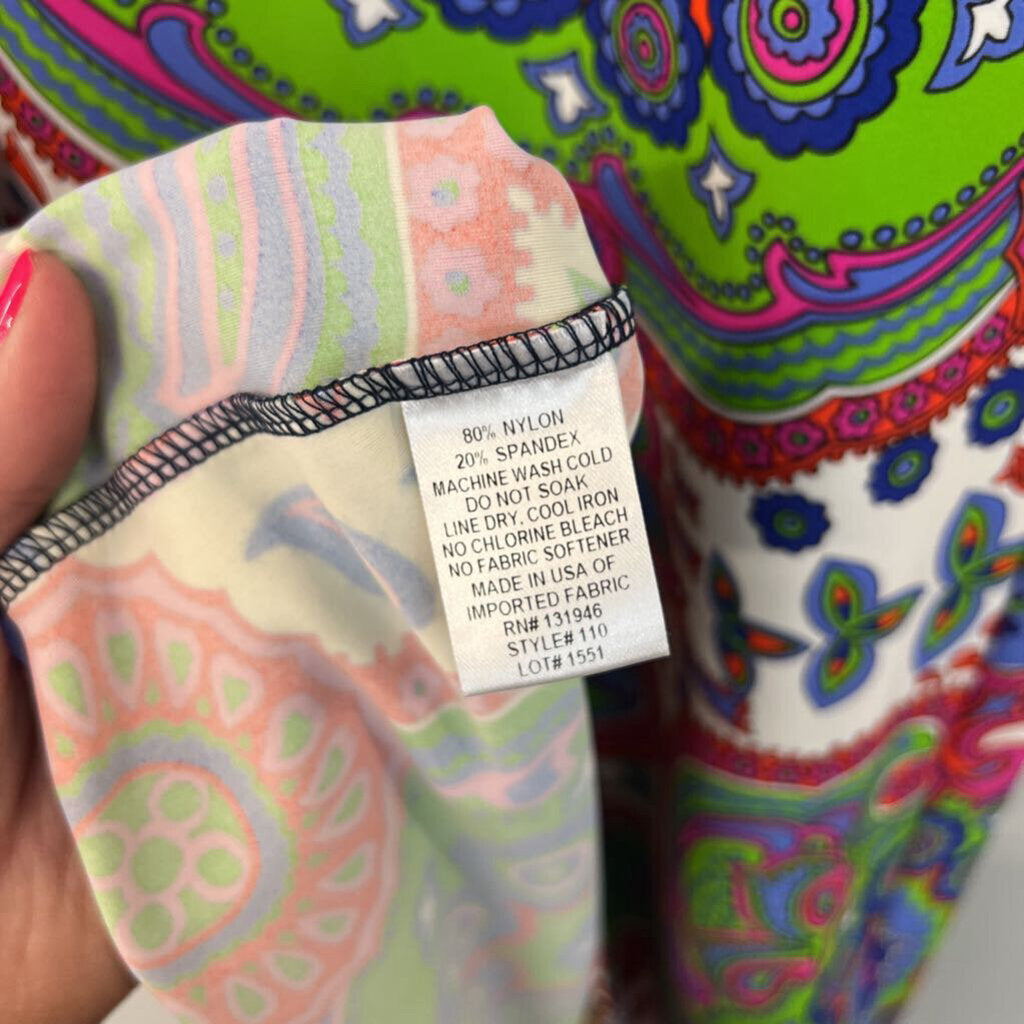 Jude Connally White/ Multi Print Sleeveless Shift Dress Extra Small
