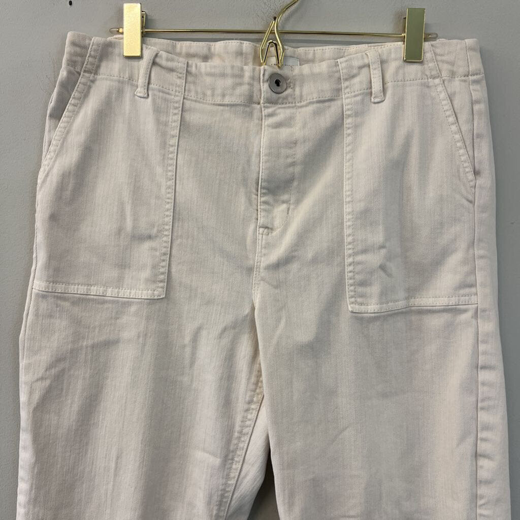 J Jill Cream High Rise Straight Leg Denim Jeans 12
