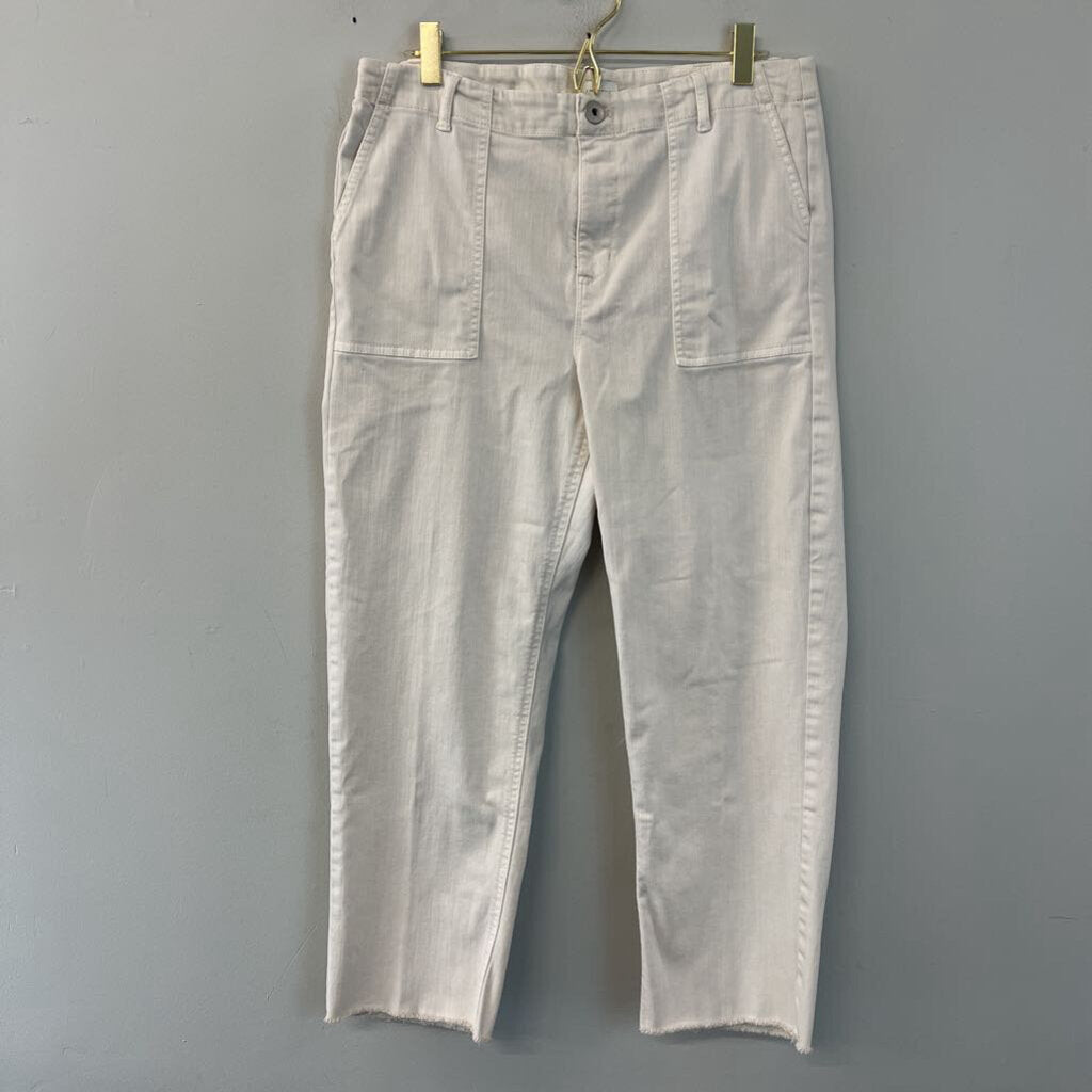 J Jill Cream High Rise Straight Leg Denim Jeans 12