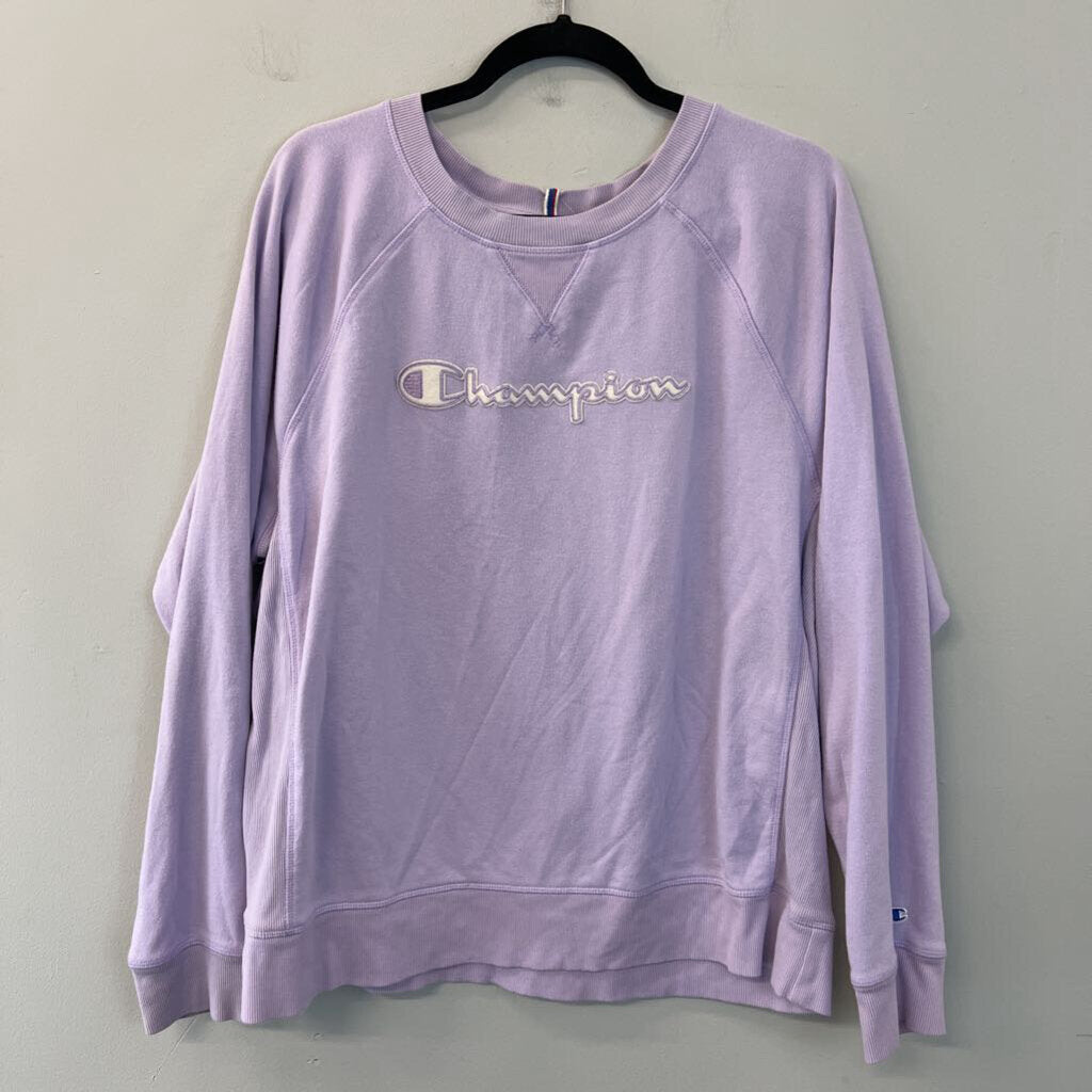 Champion Light Purple Crewneck Pullover Extra Large