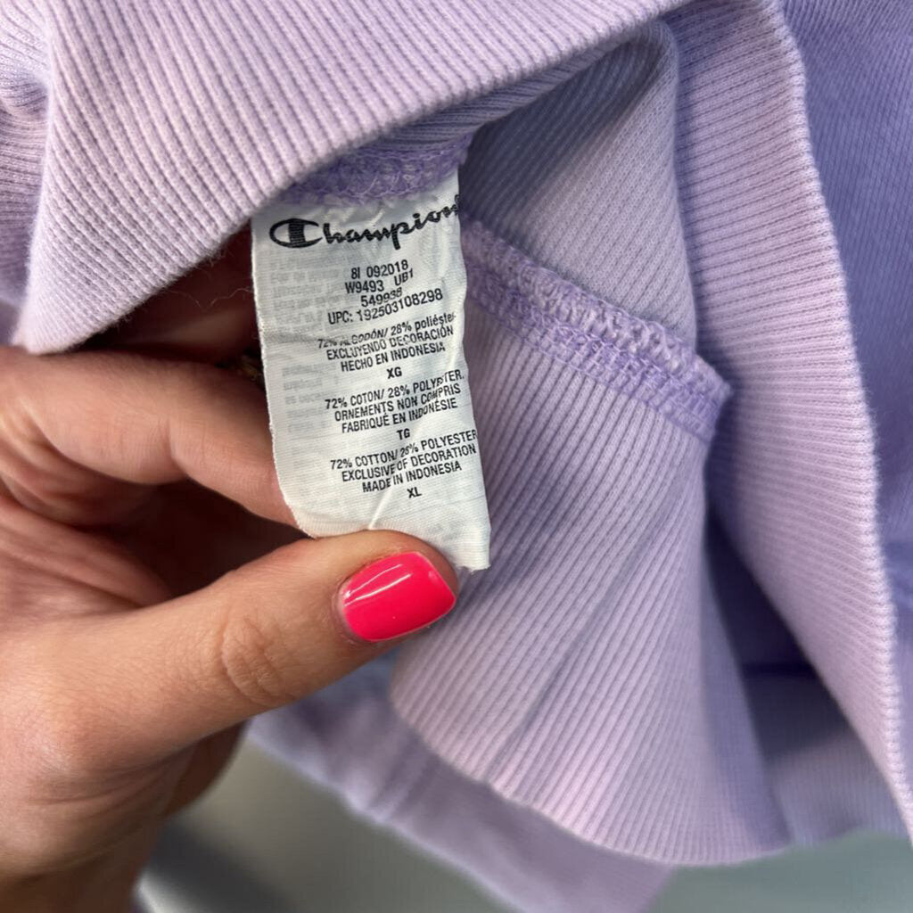 Champion Light Purple Crewneck Pullover Extra Large