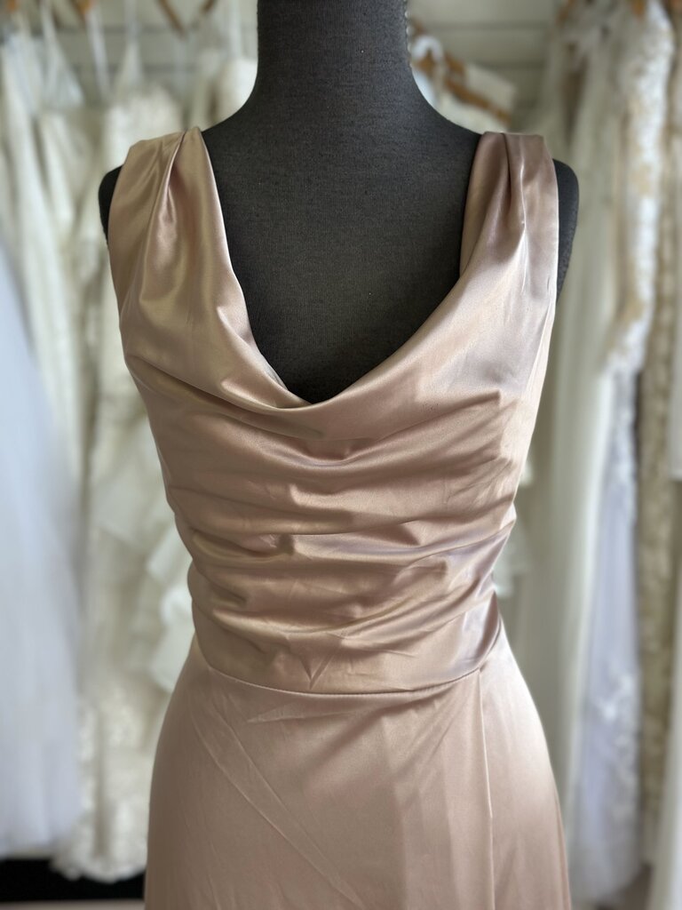 DB Studio Silky Cowl Neck Long Formal 14