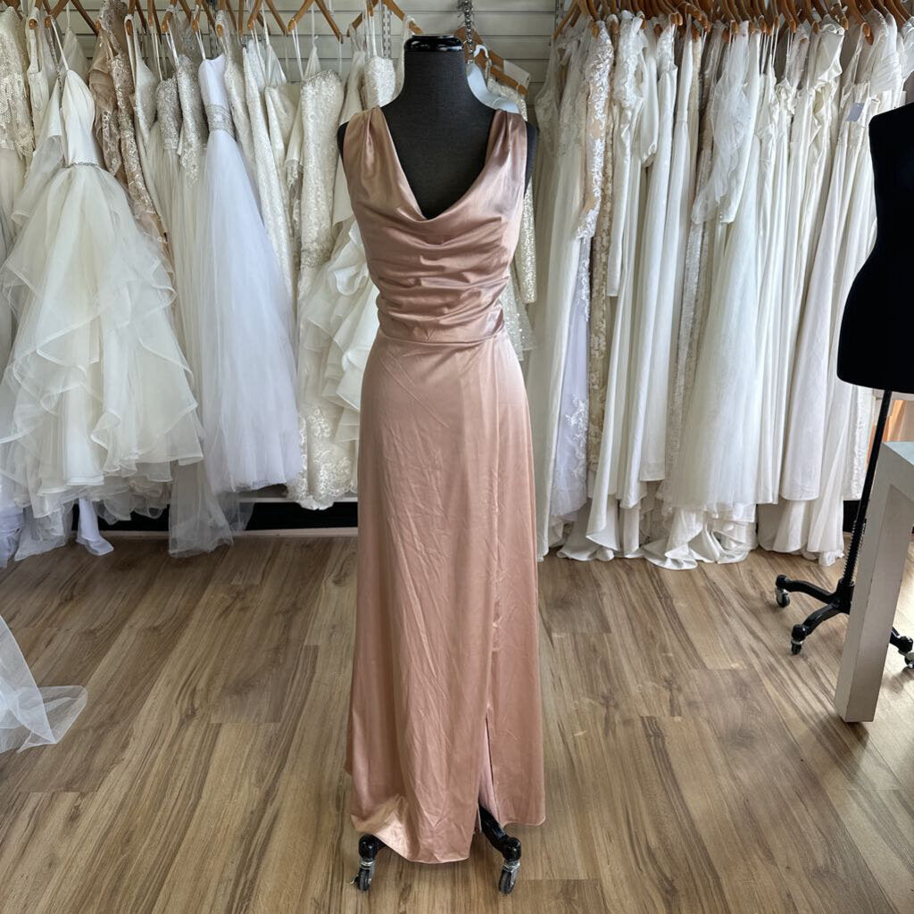 DB Studio Silky Cowl Neck Long Formal 14