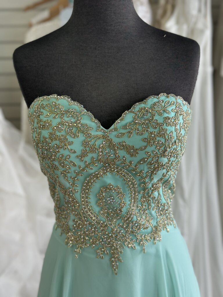 Clarisse Strapless Lace Top Long Dress 9/10