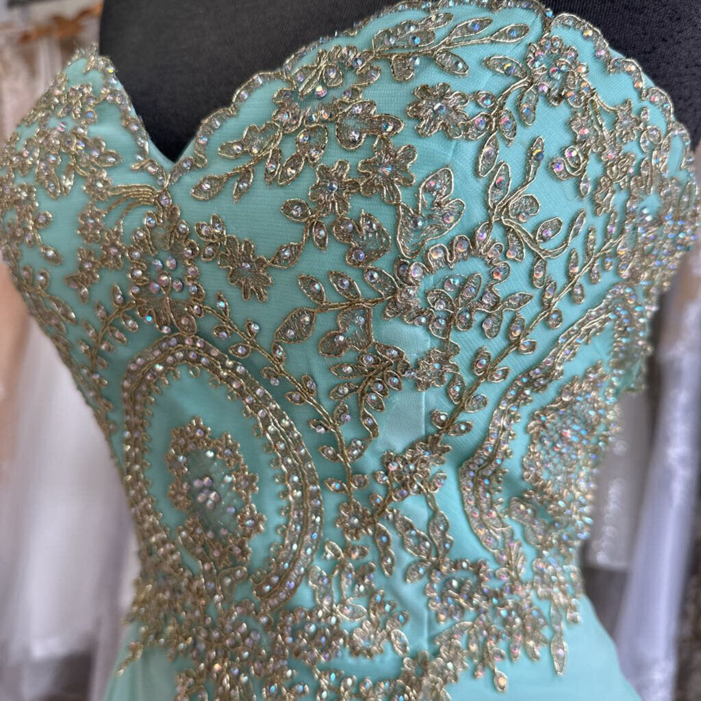 Clarisse Strapless Lace Top Long Dress 9/10